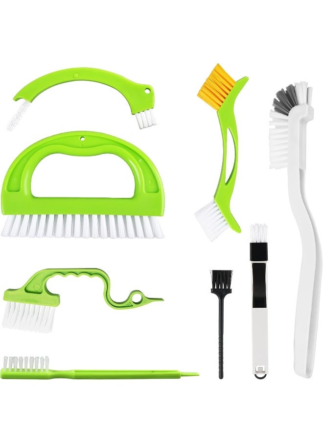 LeeLoon 8 Pack Grout Cleaner Brush, Hand-held Groove Gap Cleaning Tools Tile Joint Scrub Brush to Deep Clean, Household Cleaning Brushes for Window Door Track, Stove Tops, Shower, Kitchen, Seams, Floor Lines  - Image 1