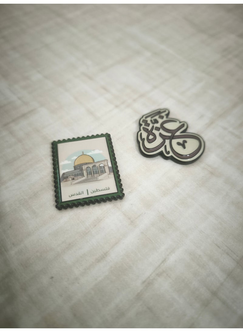 2 Pieces of Metal Stickers for Mobile Back Aqsa Masjid and Palestine - Image 2