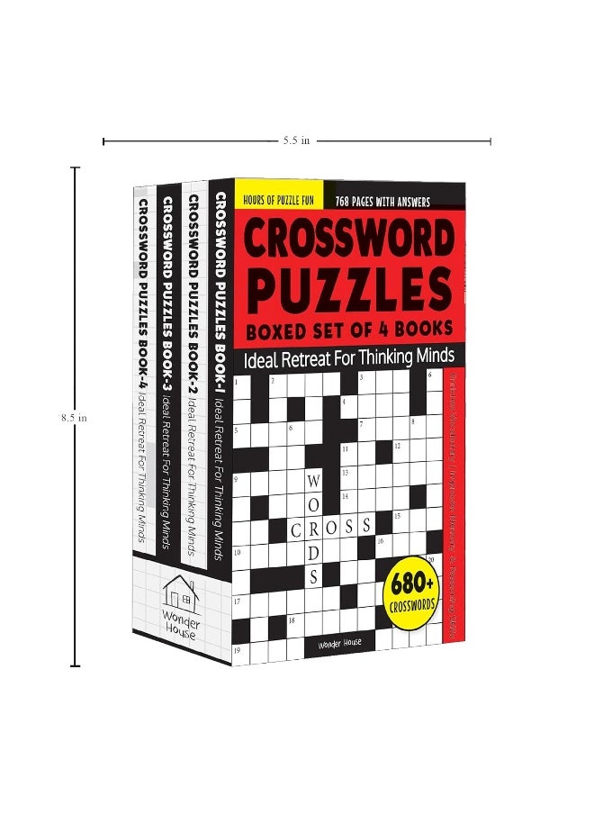 Crossword Puzzles Boxed Set: 4 Books, 680+ Engaging Crossword Puzzles  - Image 2