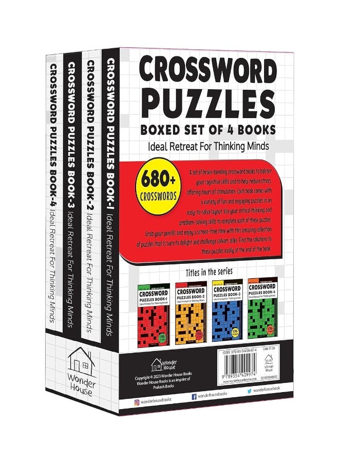 Crossword Puzzles Boxed Set: 4 Books, 680+ Engaging Crossword Puzzles  - Image 4
