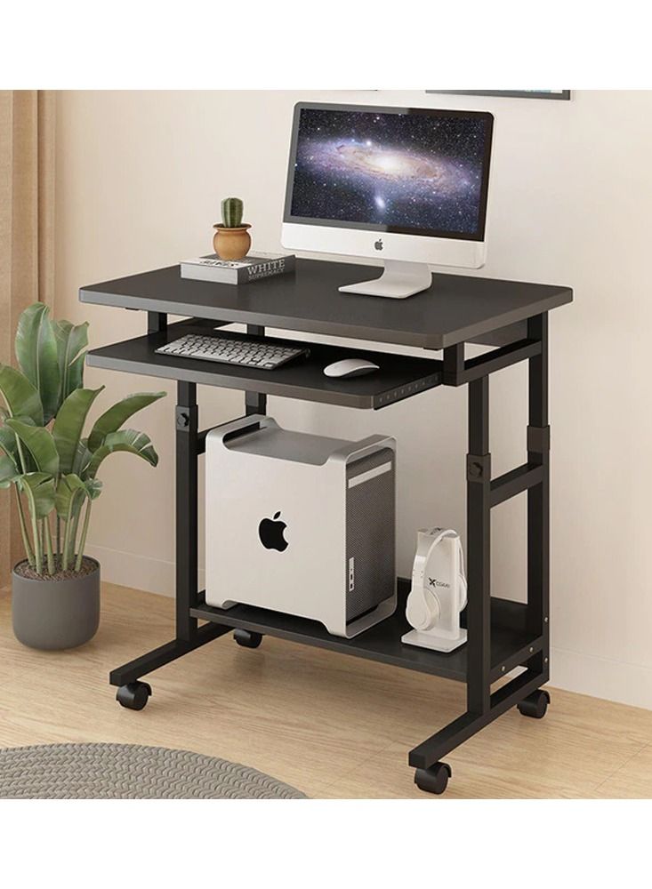 طاولة سرير المستشفى لأجهزة الكمبيوتر، طاولة قابلة للتعديل في الارتفاع فوق السرير، عربة لابتوب، طاولة طعام، طاولة طبية متحركة، بجانب السرير مع عجلات للاستخدام المنزلي - Image 1