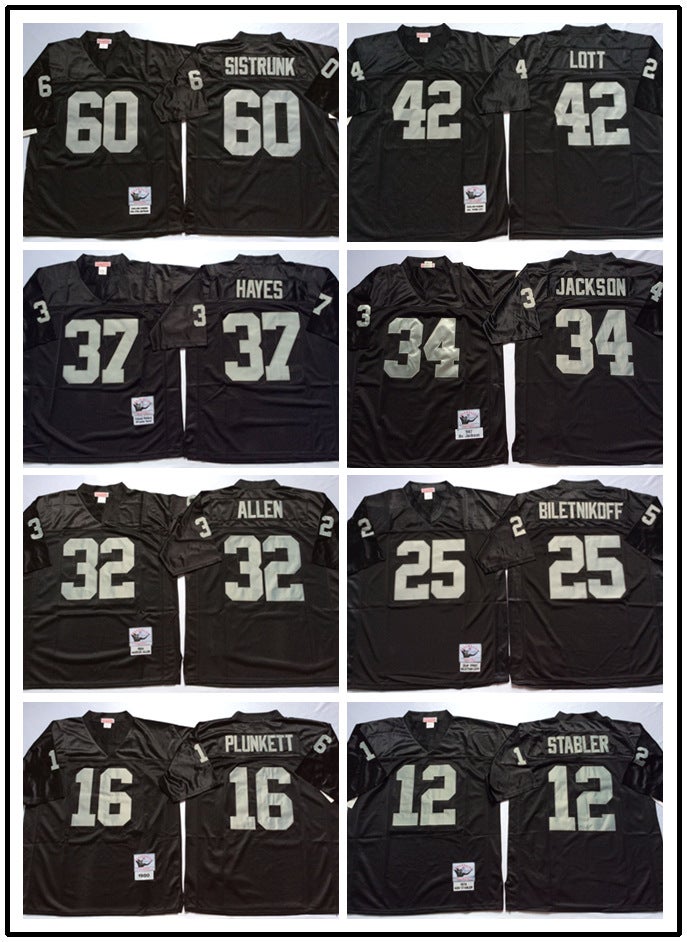 Rugby Oakland Raiders 34#32#Mn Retro Jersey Embroidered Legendary Sportswear - Image 2