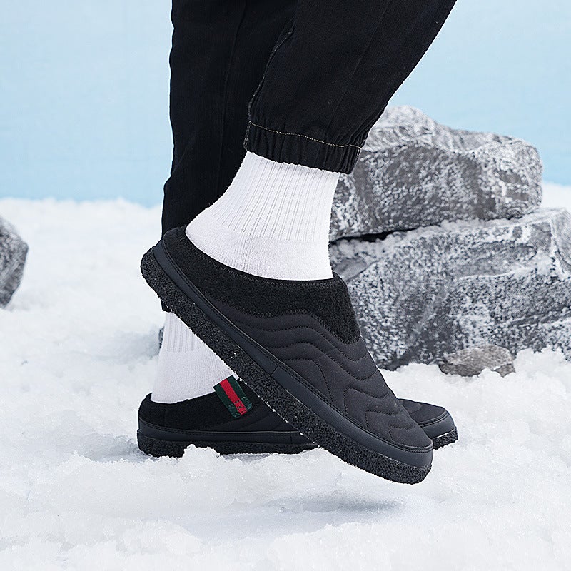 2023 Winter Fleece-Lined Waterproof Snow Boots Warm Breathable Couple High-Top Casual Cotton Shoes - Image 2