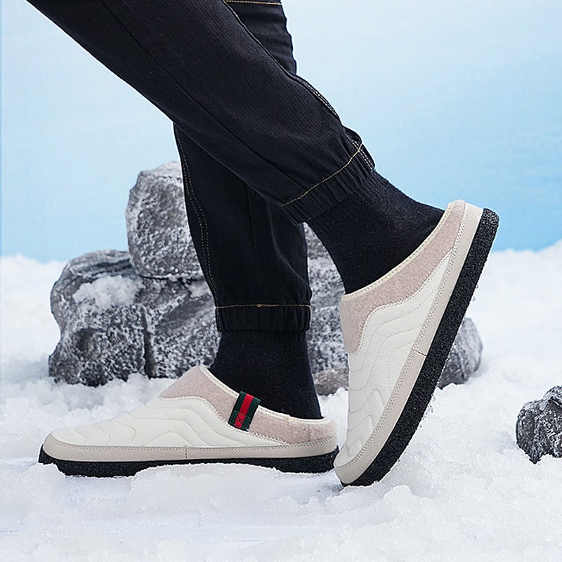 2023 Winter Fleece-Lined Waterproof Snow Boots Warm Breathable Couple High-Top Casual Cotton Shoes - Image 4