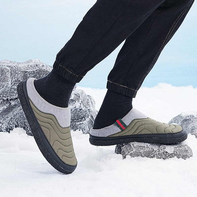 2023 Winter Fleece-Lined Waterproof Snow Boots Warm Breathable Couple High-Top Casual Cotton Shoes - Image 3