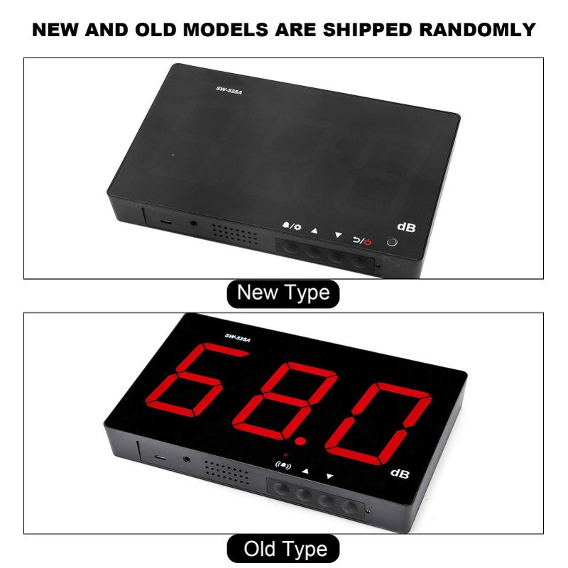 SW 525A Wall Mounted Sound Level Meter 30 130dB LCD Display Flashing Buzzer Alarm - Image 3