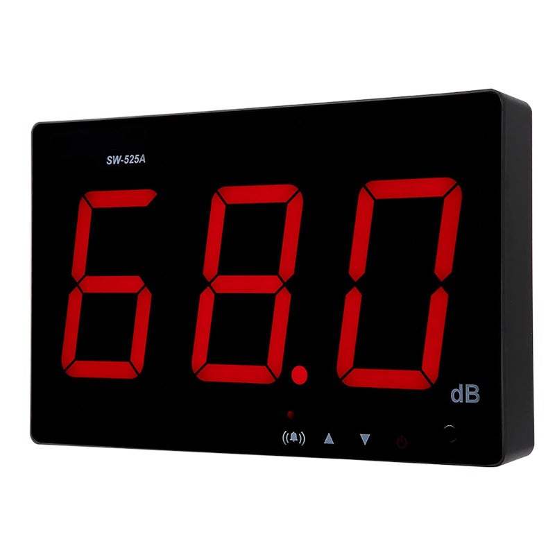 SW 525A Wall Mounted Sound Level Meter 30 130dB LCD Display Flashing Buzzer Alarm - Image 2