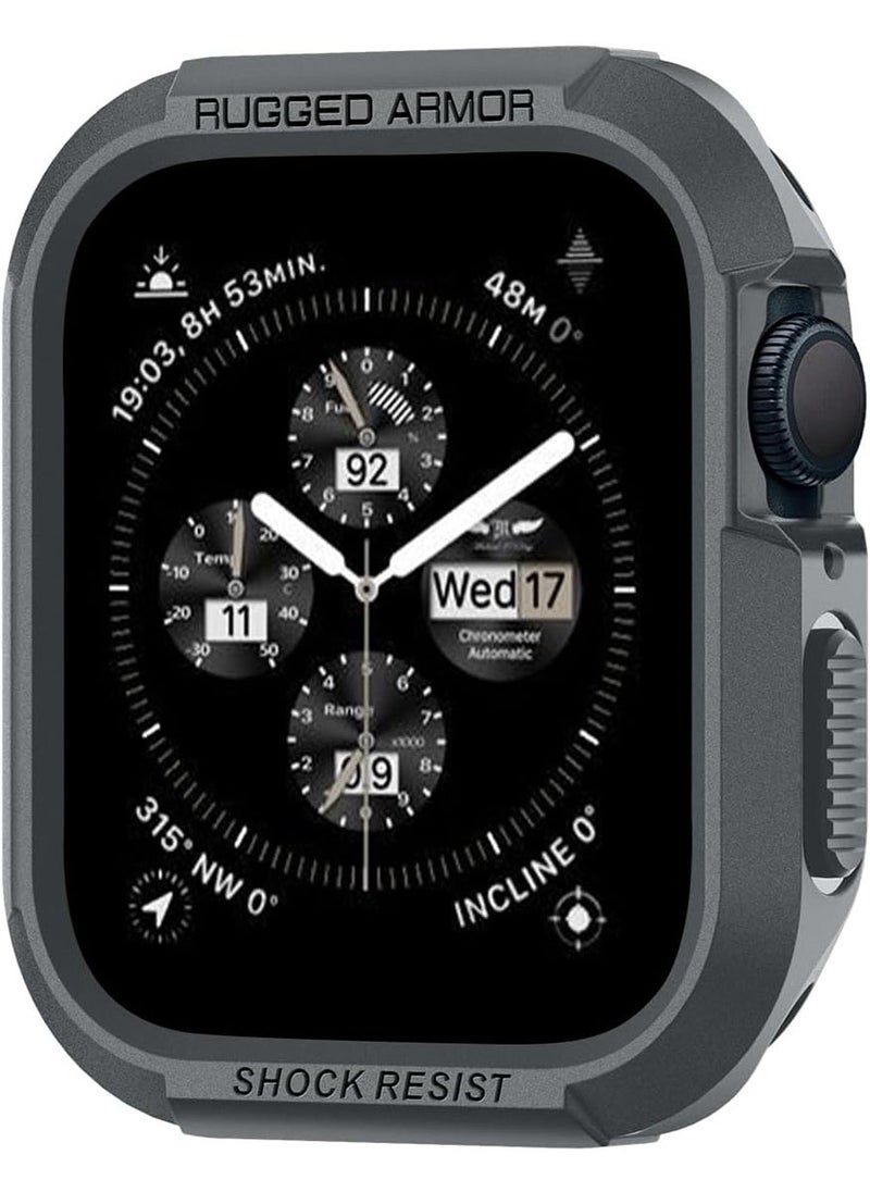 Spigen غطاء حماية متين لساعة Apple Watch Series 9/8/7 (45 ملم) وSeries SE2/6/SE/5/4 (44 ملم) - رمادي داكن  - Image 1