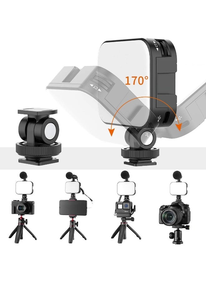 Ulanzi VIJIM VL100C Bi-Color LED Video Light on Camera With Adjustable Stand, Mini Rechargeable 2000mAh Camera Light, CRI95+ Dimmable 2500-6500K Ultra Bright Photo and Video Lighting, Fill Lamp - Image 4