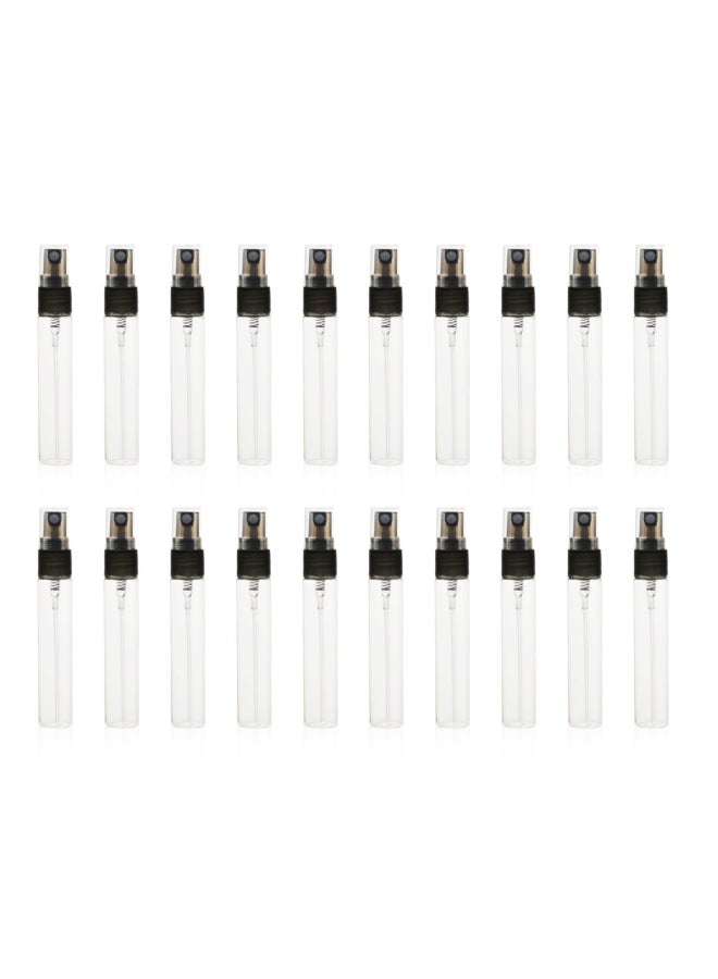 ZbFwmx 20 Pack Set 10ML Protable Refill Bulk Atomizer Spray Travel Perfume Bottle Hydrating Empty Bottle ClearBlack - Image 2