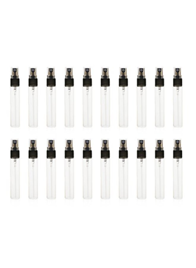 ZbFwmx 20 Pack Set 10ML Protable Refill Bulk Atomizer Spray Travel Perfume Bottle Hydrating Empty Bottle ClearBlack - Image 1