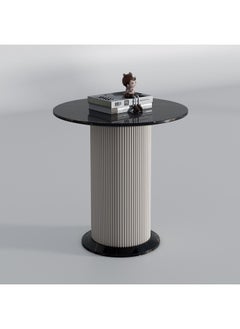 DANUBE HOME Krisalis End Table -Beige/Black  - Image 1