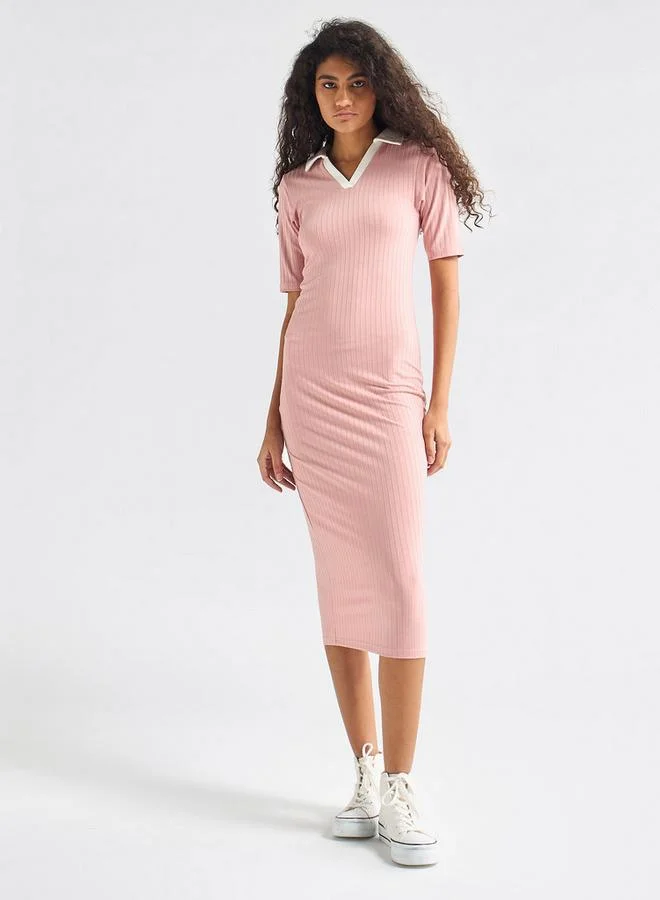 Splash FAV Ribbed Polo Dress