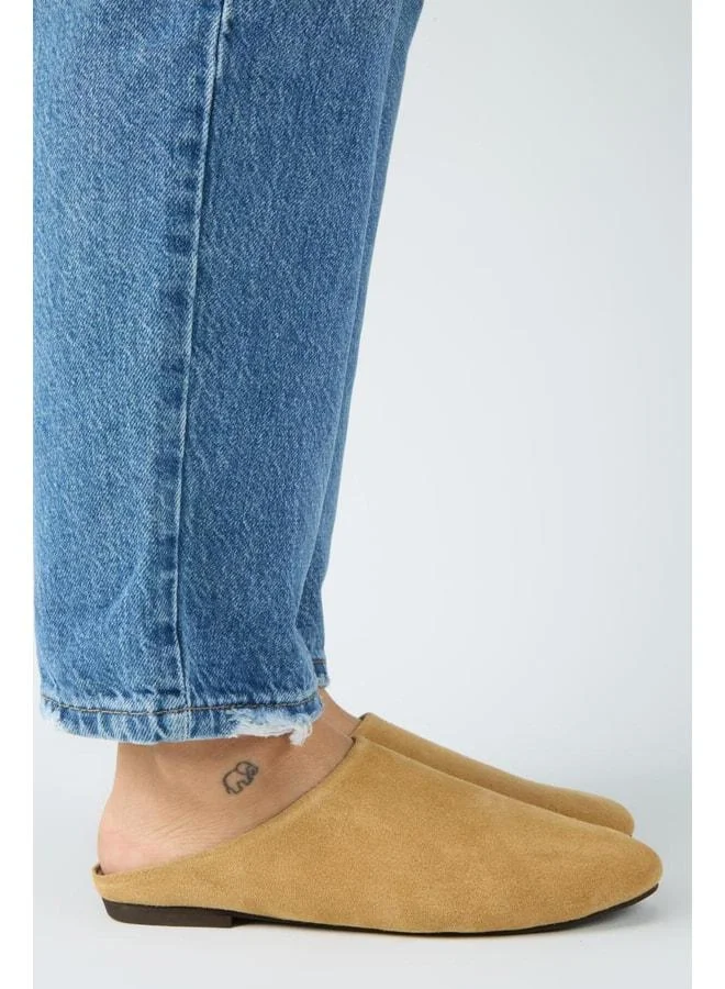 Campos Women's Genuine Leather Flat Sabo Sand Slippers.