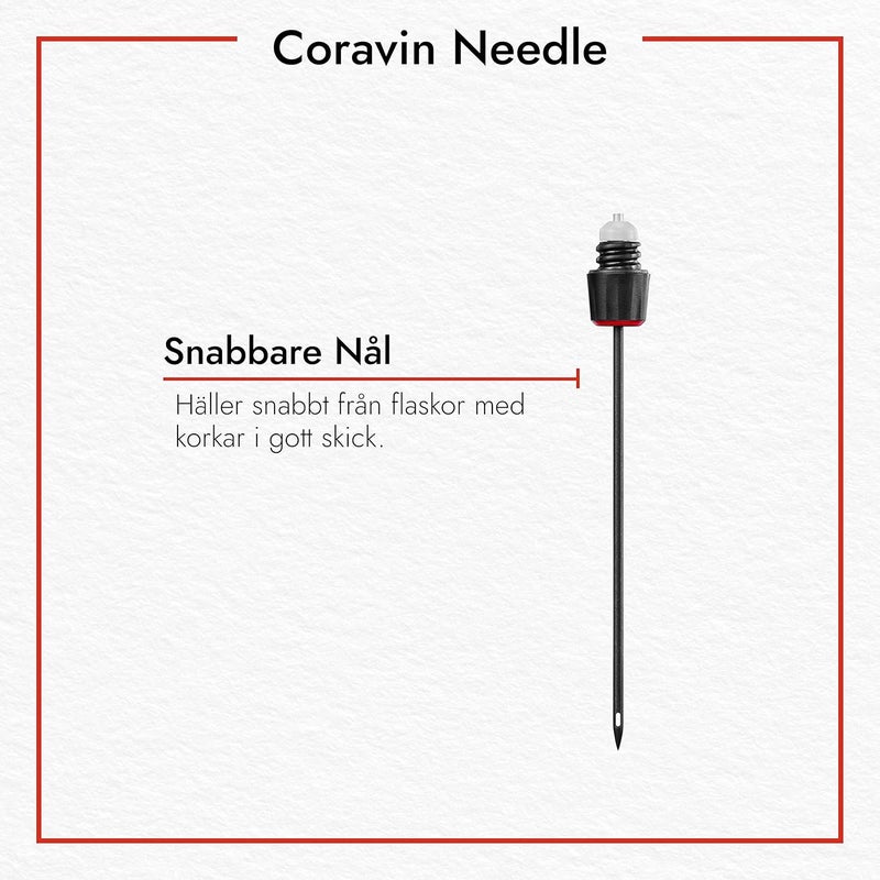 Coravin Timeless Fast Pour Needle - Preserve Wine for Years - Needle Replacement for Timeless Wine Preservation System - Pours 20% Faster - for by-The-Glass Wine Saver - Gift for Wine Lovers - Image 1