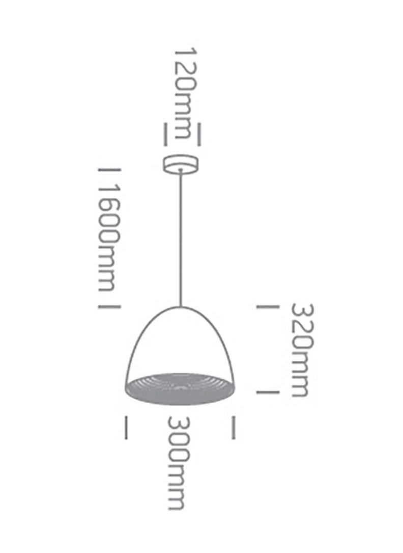 Generic Modern Shade Suspension Light,Dining Table Suspension,Bar Light,Kitchen Suspension,Diameter 30 cm,Circular,E 27 Socket ,Black - Brass Finish,Cable Height Adjustable Up to 1.6 meters  - Image 2