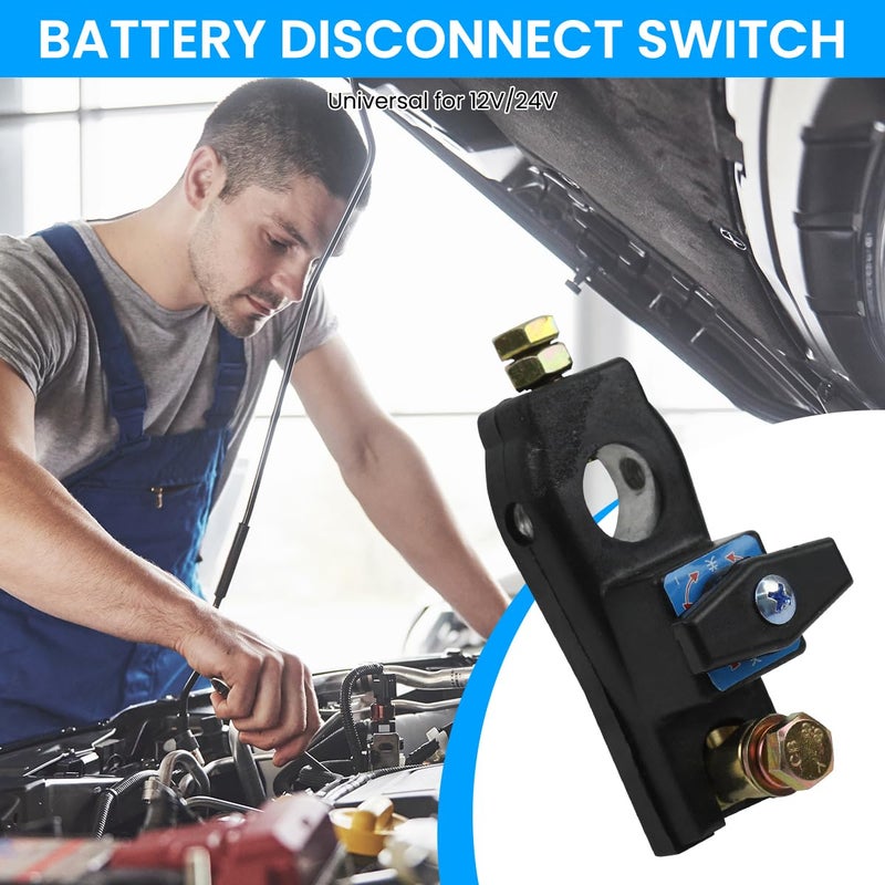 STHIRA 12/24V Battery Disconnect Mechanical Switch Prevents Battery Drain & Maintenance Manual Battery Cutt-Off Switch For Vehicles, Trucks, Motorcycles, 8_Way, Rvs, Boats, Black - Image 5