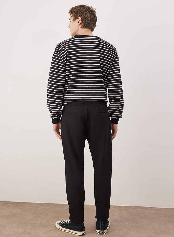 trendyol Black Straight Fit Men's Trousers - Image 4