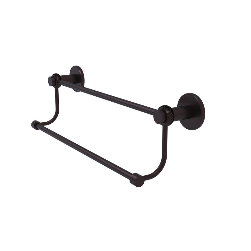 Allied Brass 9072T/18-ABZ Mercury Collection 18 Inch Double Twist Accents Towel Bar, 18-Inch, Antique Bronze