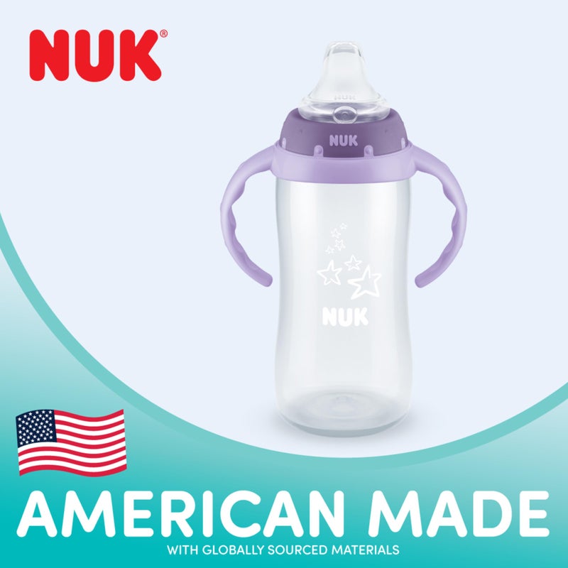 NUK Learner Cup, 10 Oz, Pack of 2, Minnie Mouse â€“ Soft Spout, Easy-Grip Handles, BPA Free, Spill Proof Transition Sippy Cup - Image 2