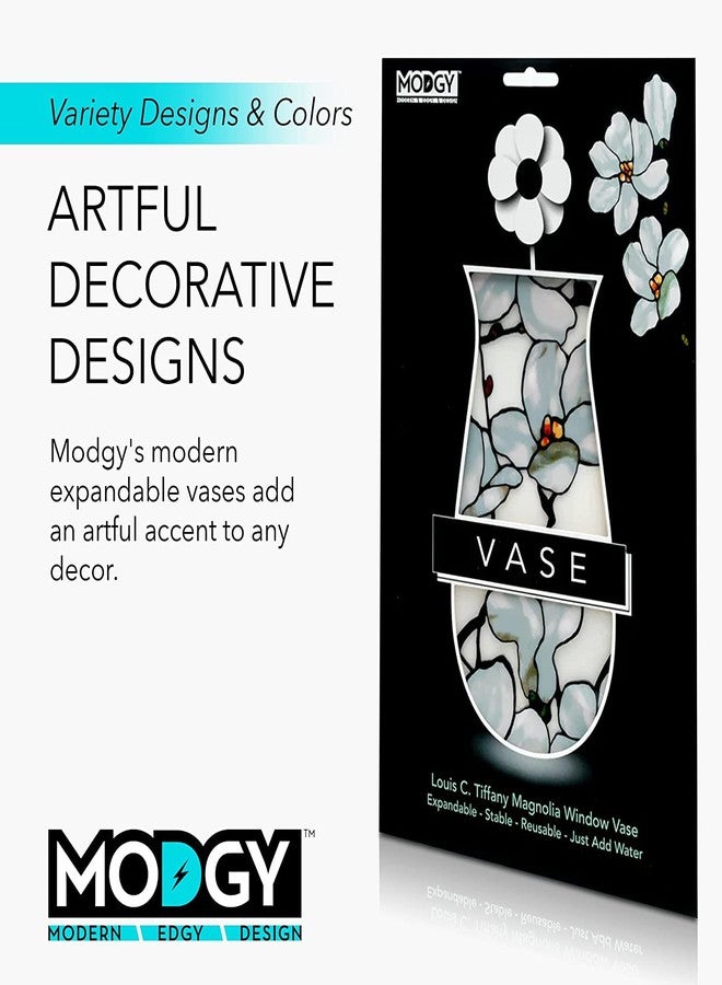 MODGY Collapsible and Expandable Plastic Flower Vase, Unbreakable, Foldable, Decorative Modern Centerpieces, Table Decorations, Louis C. Tiffany Magnolia Window, 1 Pack - Image 5