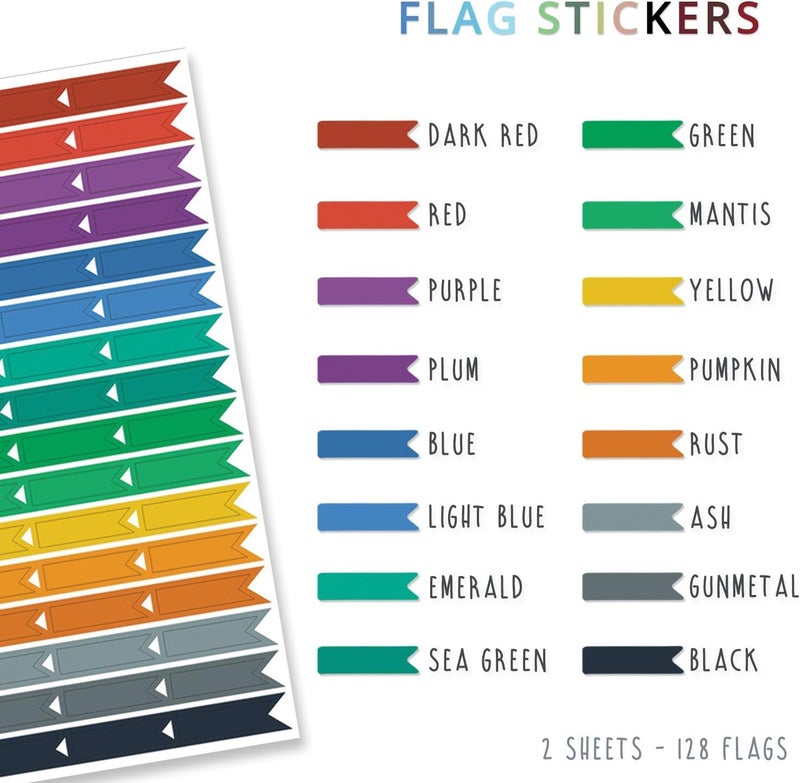 Papercode The Simple Elephant Stickers - Productivity Planner Stickers - Perfect Fit with Planners, Journals, Agendas - Variety Pack with Calendar Tabs, Events, Flags - 6 Sheets - 392 Stickers - Image 3
