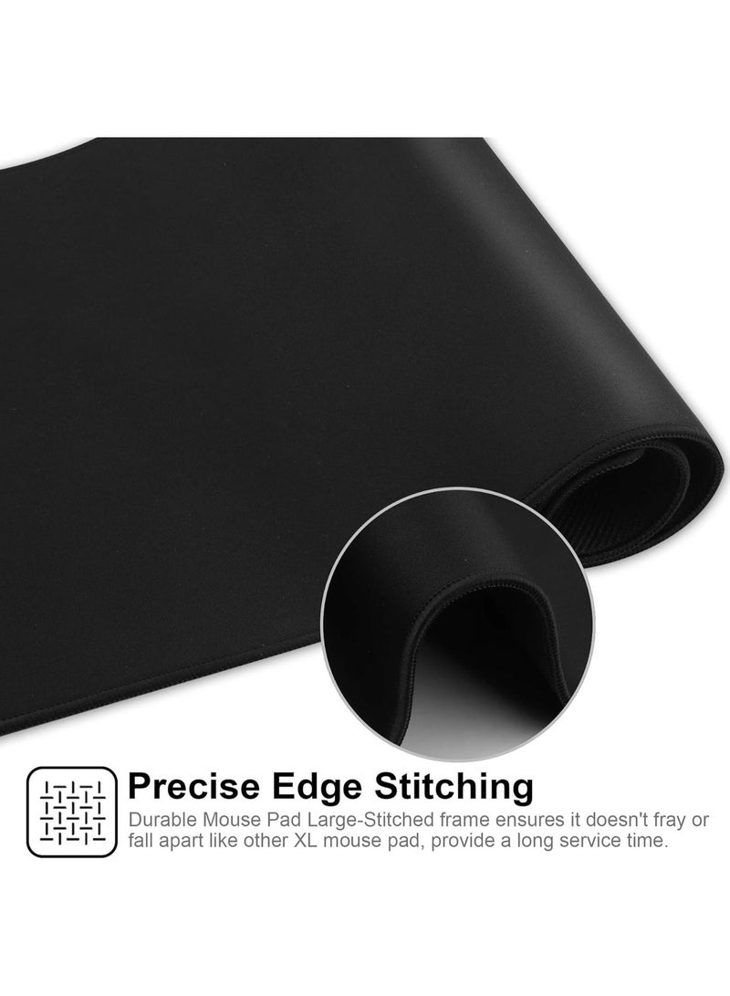 هينغ وسادة ماوس للألعاب، سجادة مكتب سوداء ممتدة مقاس XXL، قاعدة مطاطية غير قابلة للانزلاق، سطح أملس، 70 × 30 سم، سجادة ماوس ولوحة مفاتيح للألعاب والمكتب - Image 1