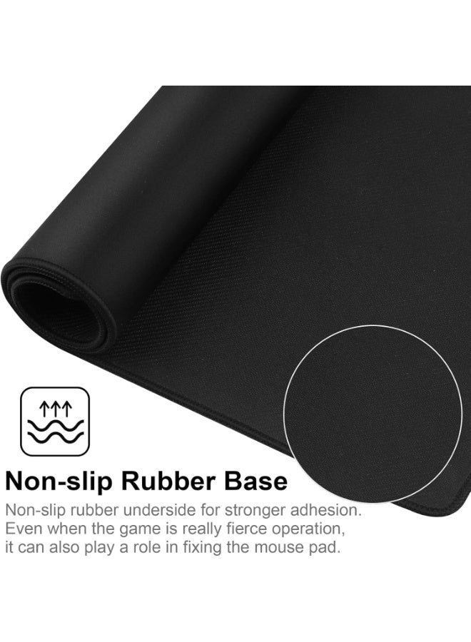 هينغ وسادة ماوس للألعاب، سجادة مكتب سوداء ممتدة مقاس XXL، قاعدة مطاطية غير قابلة للانزلاق، سطح أملس، 70 × 30 سم، سجادة ماوس ولوحة مفاتيح للألعاب والمكتب - Image 2