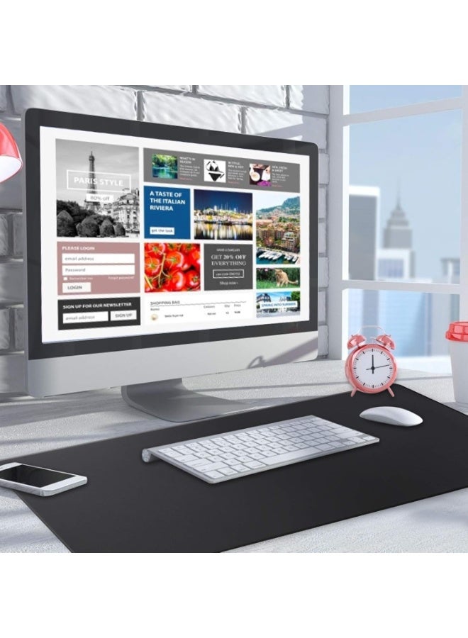 هينغ وسادة ماوس للألعاب، سجادة مكتب سوداء ممتدة مقاس XXL، قاعدة مطاطية غير قابلة للانزلاق، سطح أملس، 70 × 30 سم، سجادة ماوس ولوحة مفاتيح للألعاب والمكتب - Image 3