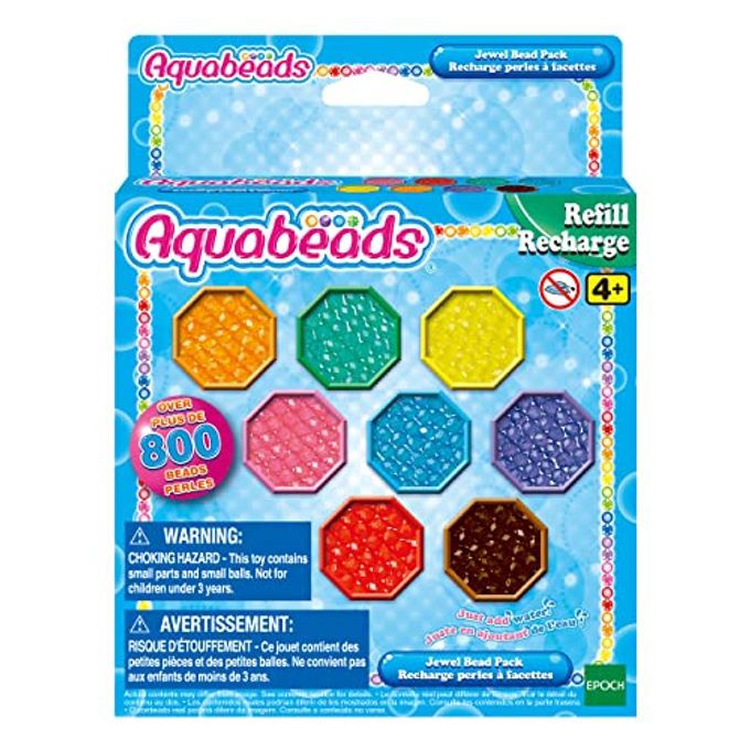 Aquabeads Jewel Bead Pack Arts & Crafts Bead Refill Kit for Kids 4+ Expand Your Aquabeads Creations with 800+ Jewel Beads in 8 Colors - Image 1