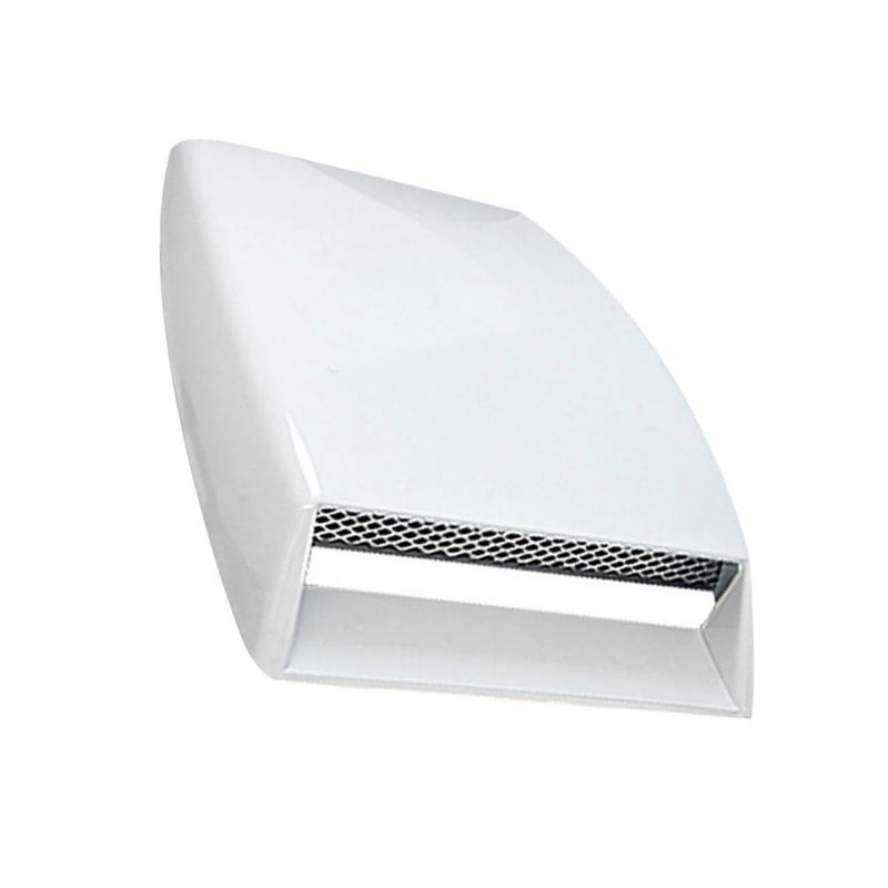 White Easy Install Car Hood Scoop Air Flow Vent Grille Decorative Cover White - Image 2