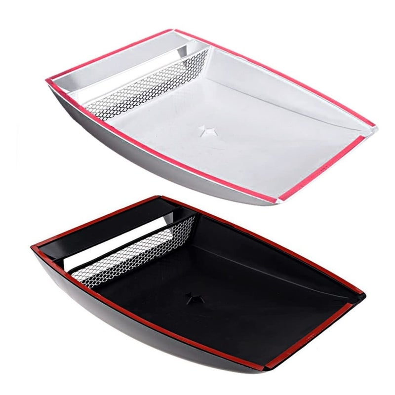 White Easy Install Car Hood Scoop Air Flow Vent Grille Decorative Cover White - Image 4