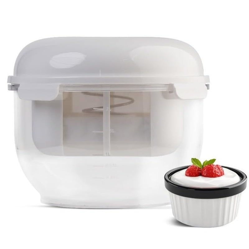 InstaCuppa Greek Yogurt Maker 2.5 Litres | BPA-Free Strainer & Container with Nylon Inner Mesh for Thick Homemade HungCurd | Ideal for Low Fat & High Protein Yogurt - Image 1