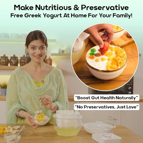 InstaCuppa Greek Yogurt Maker 2.5 Litres | BPA-Free Strainer & Container with Nylon Inner Mesh for Thick Homemade HungCurd | Ideal for Low Fat & High Protein Yogurt - Image 3