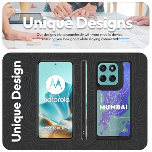 KAPAVER Impulse Back Cover Case Compatible for Motorola Edge 60 Fusion (PC + TPU) (GPS Mumbai-BS), Multicolour - Image 4