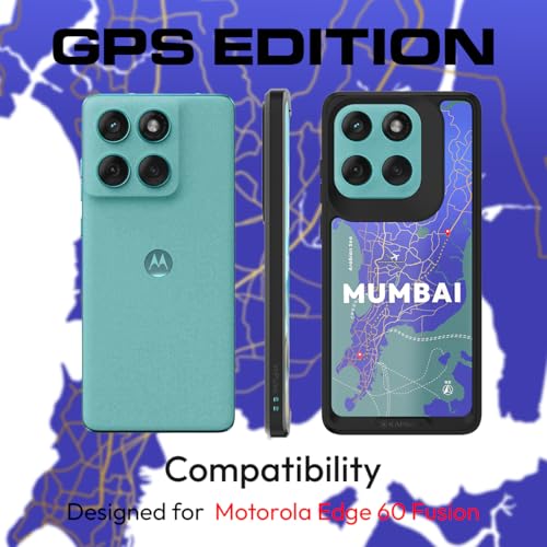 KAPAVER Impulse Back Cover Case Compatible for Motorola Edge 60 Fusion (PC + TPU) (GPS Mumbai-BS), Multicolour - Image 2