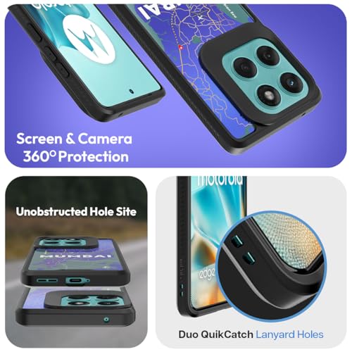 KAPAVER Impulse Back Cover Case Compatible for Motorola Edge 60 Fusion (PC + TPU) (GPS Mumbai-BS), Multicolour - Image 3