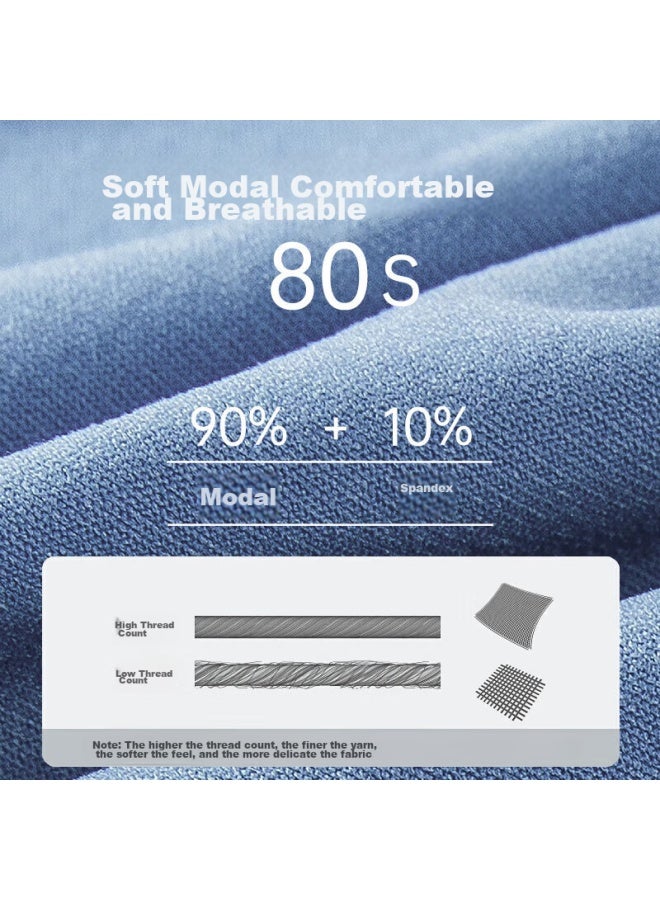 Athlete Jianjian Men's Underwear, Boxer Briefs, 80s Silk-like Smooth Modal Boxer Shorts, 5a Antibacterial Seamless, 3-pack - Image 5