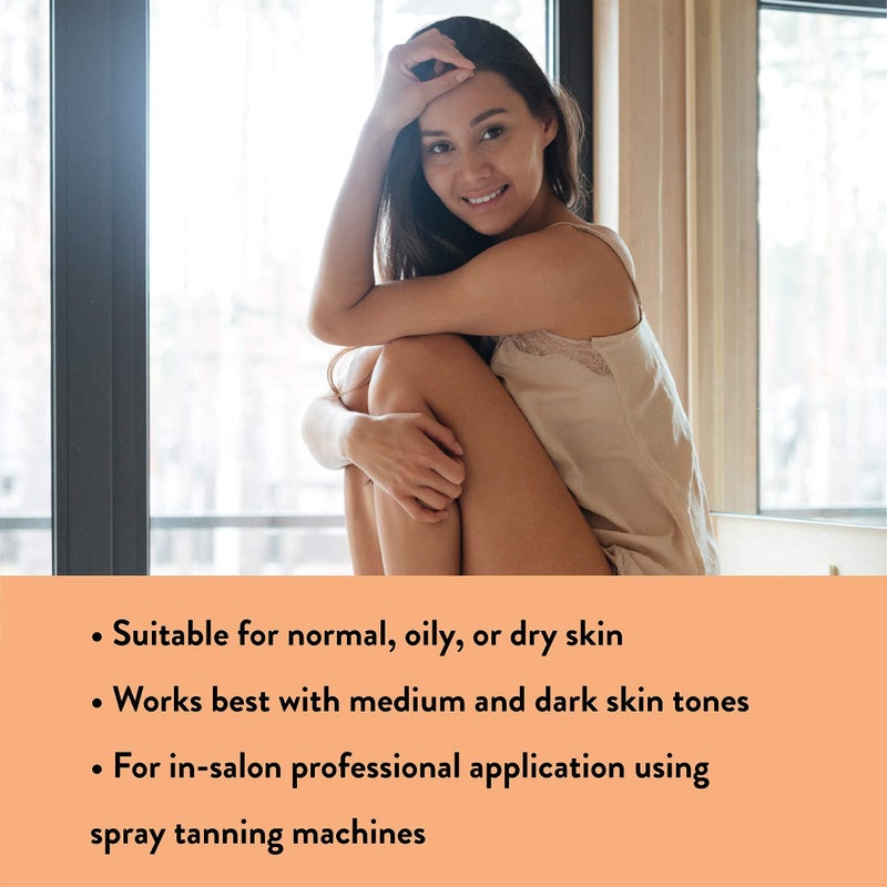 Fake Bake Darker Spray Tan Solution Sunless Self Tanner for Professional Airbrush Machine Long-Lasting Face & Body Glow Bronzing Self Tanning for Women & Men - 32 fl Oz - Image 5