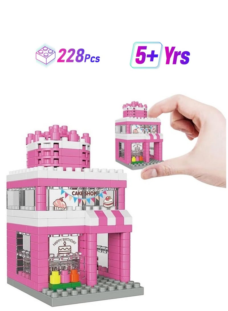 SUPER TOY 228 Pcs Mini Cake Bakery Building Block 3D Stack Brick Shop Educational Toy for Kids 5-15 Years, Boys & Girls Birthday Gift - Image 1