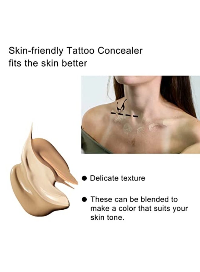 EELHOE Tattoo Concealer, Tattoo Cover Up Makeup, Waterproof & Sweatproof Concealer Cream for Scars, Vitiligo, Dark Spots, Full Coverage Colors, Long-Lasting, Natural Finish for Body & Legs - Image 3
