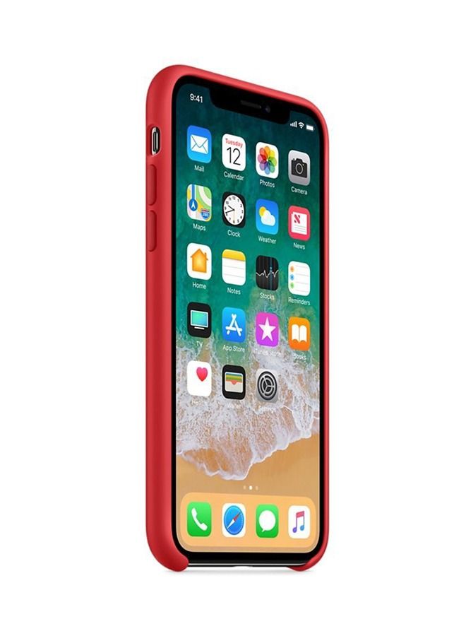 شيزي غطاء سيليكون لهاتف أبل آيفون Xs أحمر - Image 3