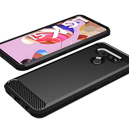 Osophter for LG K51 Case,LG Reflect Case,LG Q51 Case Shock-Absorption Flexible TPU Rubber Protective Cell Phone Cover for LG K51(Black) - Image 4