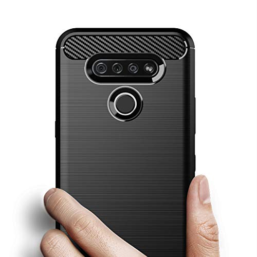 Osophter for LG K51 Case,LG Reflect Case,LG Q51 Case Shock-Absorption Flexible TPU Rubber Protective Cell Phone Cover for LG K51(Black) - Image 3