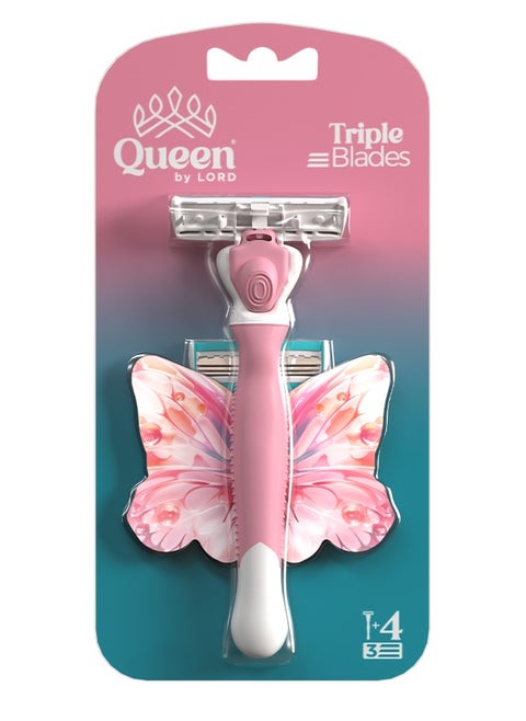 Triple blades Smooth Razor + 4 Blades Refill