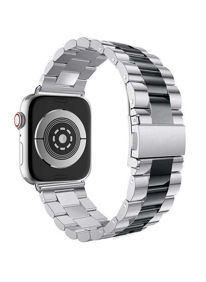 Voberry Replacement Band Strap For Apple Watch Series 4 40mm Silver/Black - Image 2