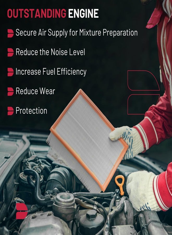 BDFHYK فلتر هواء المحرك BDFHYK CA7440 متوافق مع نيسان فرونتير، أرمادا، NV1500، NV2500، NV3500، باثفايندر، تيتان، إكستيرا، ومتوافق أيضًا مع جيب جراند شيروكي وجراند واجونير. - Image 5