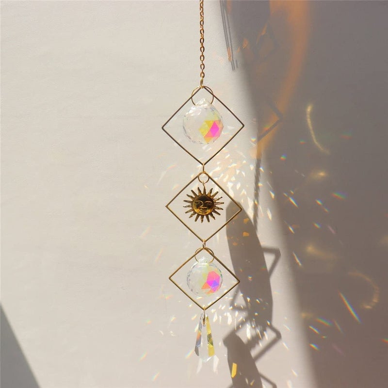 Cactopia Crystal Prism Suncatcher, Rainbow Maker - Window, Balcony, Garden Decorative Accessory (B20) - Image 1