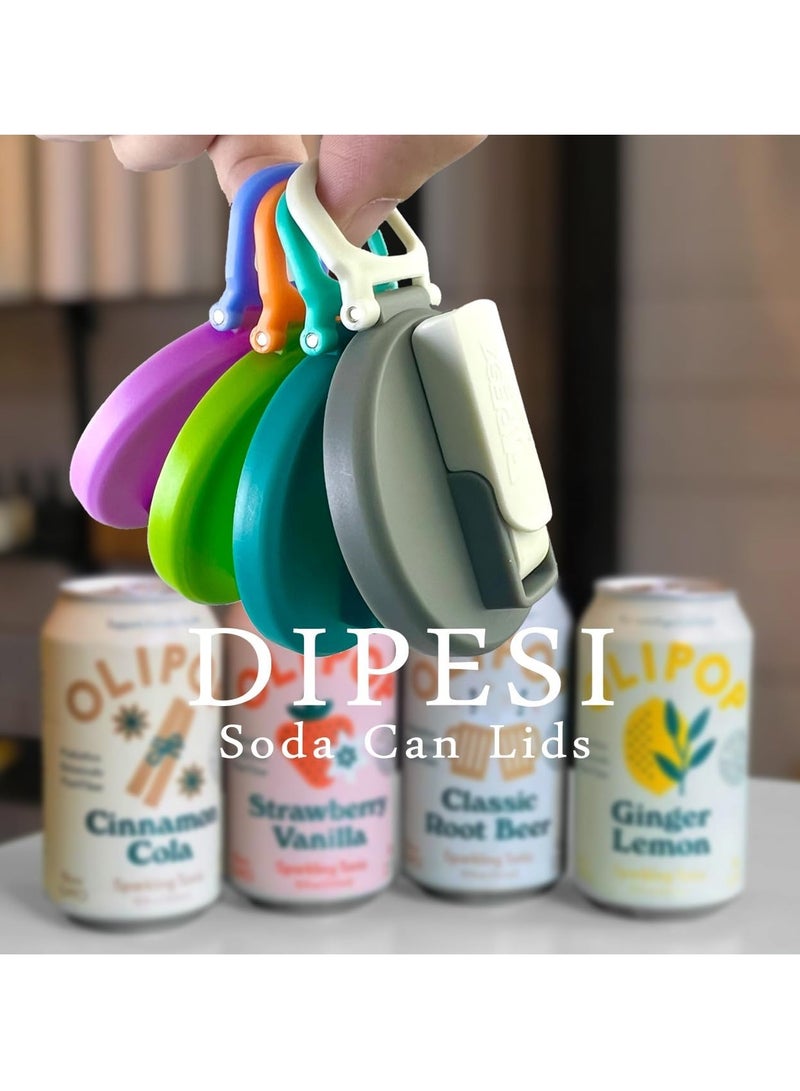 4 Colors 4 Pack Soda Can Lids with Straws for Soda, BPA Free, Reusable, Fits Standard Canned Drinks, Beer, Juice, Soda (MC-4, 4) - Image 2