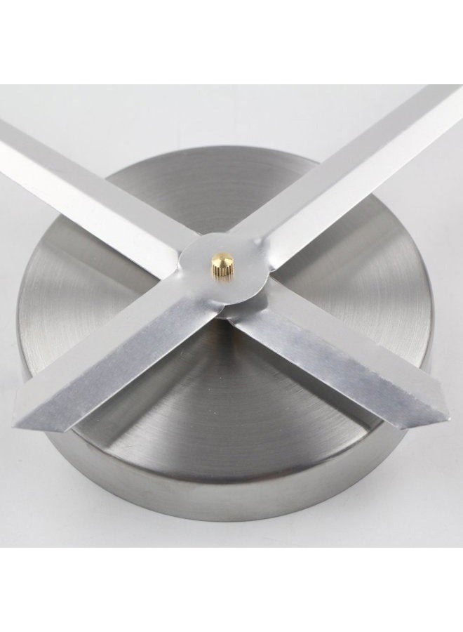 Timelike 3D DIY Wall Clock, 1M Modern Frameless Large 3D DIY Wall Clock Kit Decoration Home for Living Room Bedroom (Silver) - Image 3